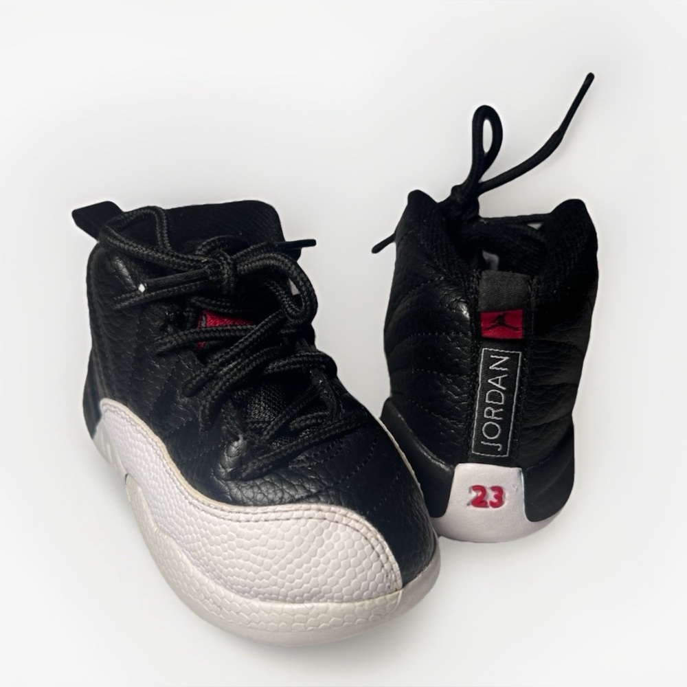 Jordan 12 Retro "Playoffs" Toddler Size 7 c Black Red White